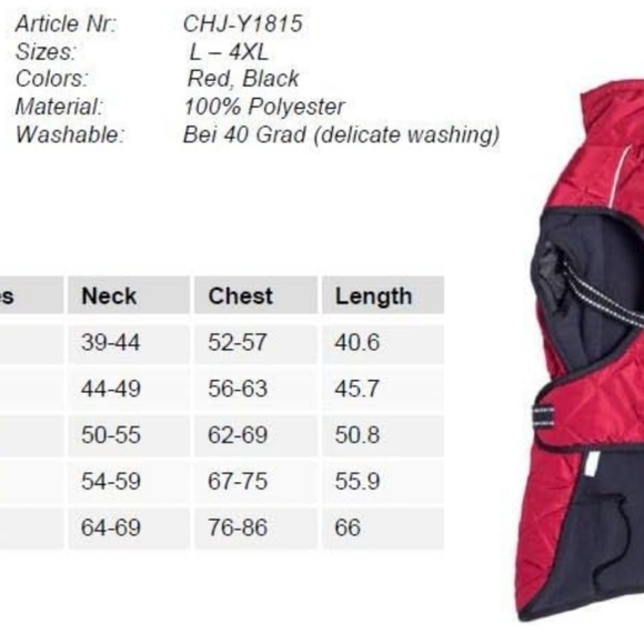 Chaira Nelson Large Winter Coat for Dogs - Picture 3 of 6